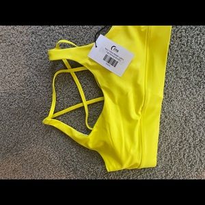 Neon Yellow Strappy Bra
